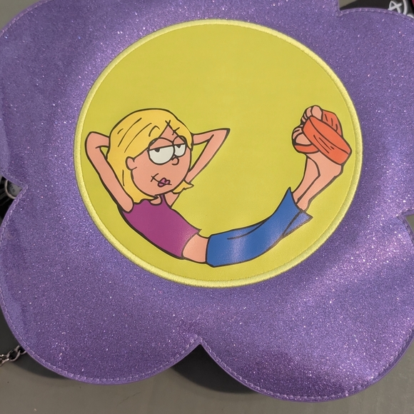 Disney Lizzie McGuire Purple Flower Bag and Pink Cap Set - Picture 5 of 6